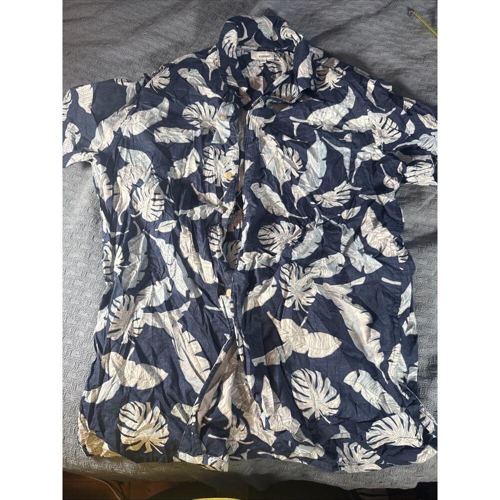 SONOMA Men's Tropical‎ Print Short Sleeve Button Down Shirt Size Large